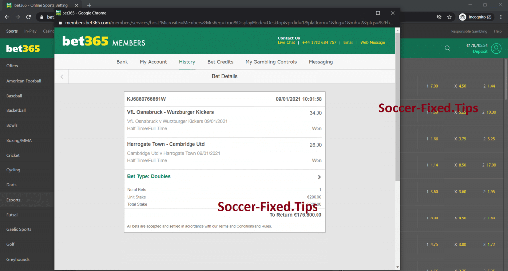 Soccer HT FT Fixed Bets